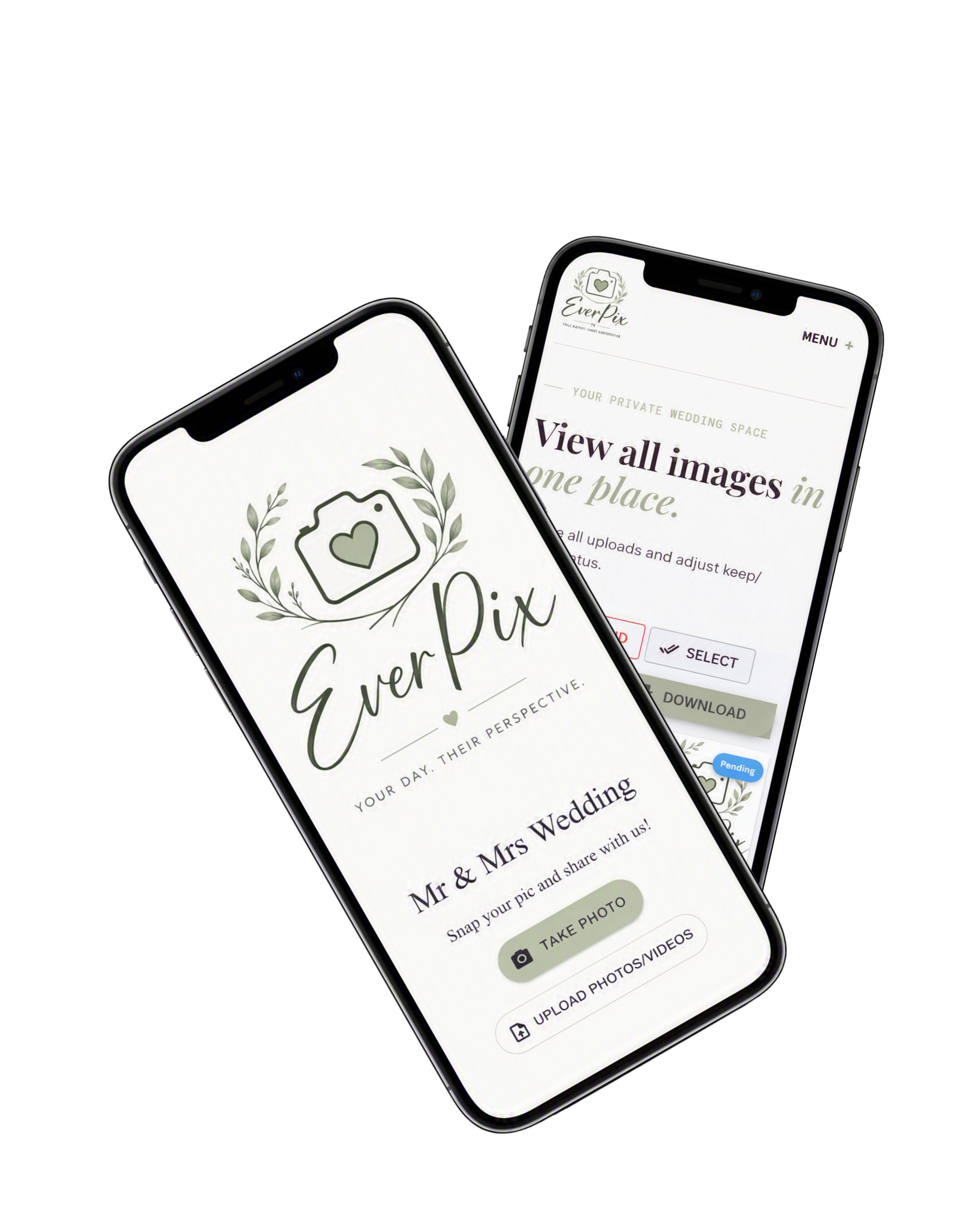 EverPix upload screen on a phone